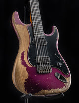 Fender Custom Shop 7 String Stratocaster Heavy Relic Metallic Purple Masterbuilt by Carlos Lopez