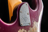 Fender Custom Shop 7 String Stratocaster Heavy Relic Metallic Purple Masterbuilt by Carlos Lopez