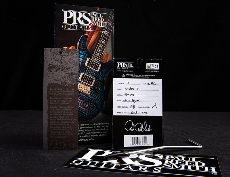 Used Paul Reed Smith Wood Library Custom 24 Fatback Brian's Limited Blue Fade