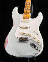 Used Fender Custom Shop 1957 Heavy Relic Stratocaster Sonic Blue Over Pink Paisley