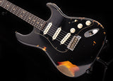 Fender Custom Shop Dual Mag II Stratocaster Relic Aged Black Over 3 Tone Sunburst LTD