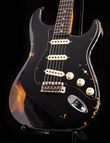 Fender Custom Shop Dual Mag II Stratocaster Relic Aged Black Over 3 Tone Sunburst LTD