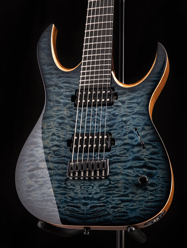 Mayones Duvell Elite 7 Custom Faded Dirty Blue Burst