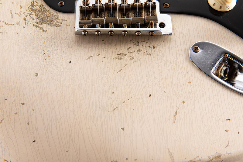 Fender Custom Shop Poblano Stratocaster Super Heavy Relic Aged White Blonde LTD