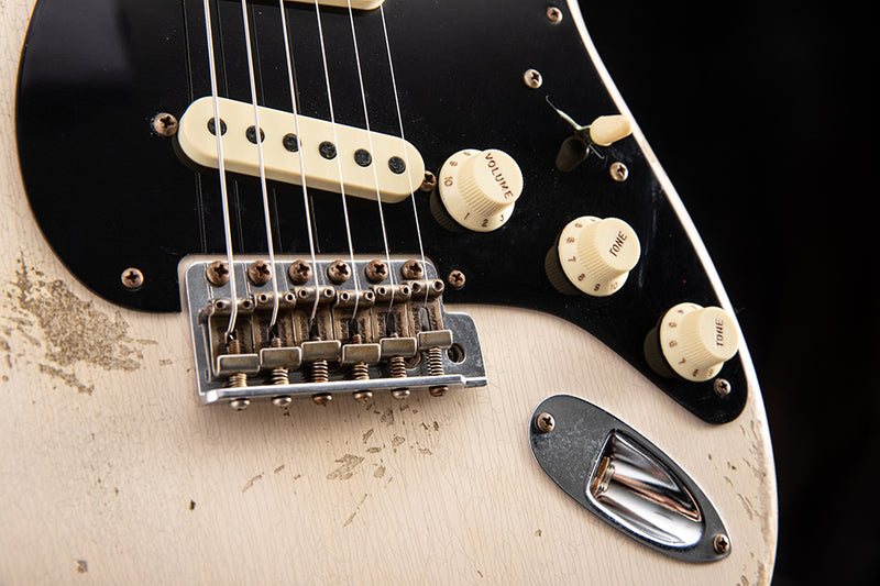 Fender Custom Shop Poblano Stratocaster Super Heavy Relic Aged White Blonde LTD