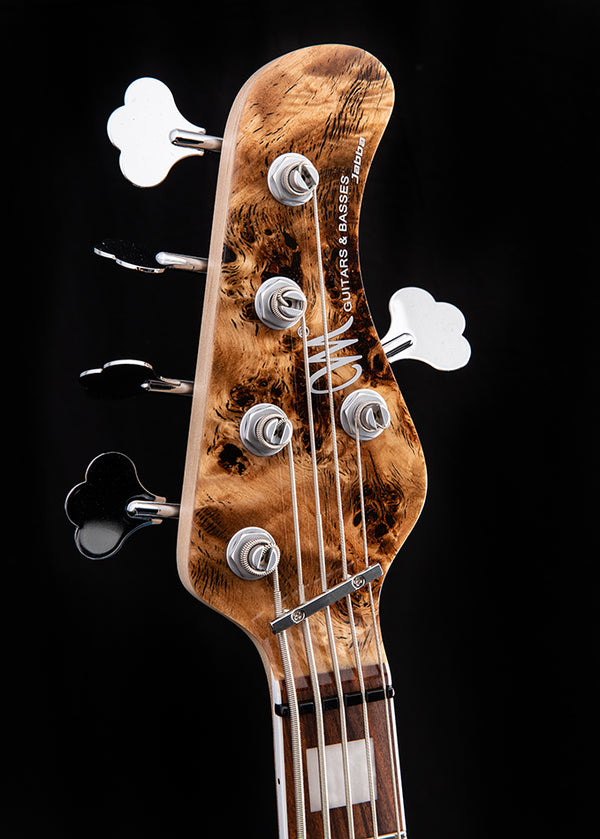 ベース Mayones Jabba Custom 5 Mayones Jabba Custom EP VF 5 - Transparent Black Satin