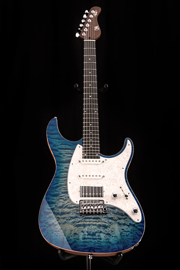 ギター MAYONES Aquila QM 6 Mayones guitars Aquila QM 6 - lagoon burst Str shape