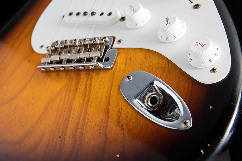 Used Fender Custom Shop Big Neck Stratocaster Journeyman Relic 2 Tone Sunburst