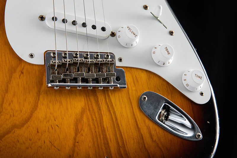 Used Fender Custom Shop Big Neck Stratocaster Journeyman Relic 2 Tone Sunburst