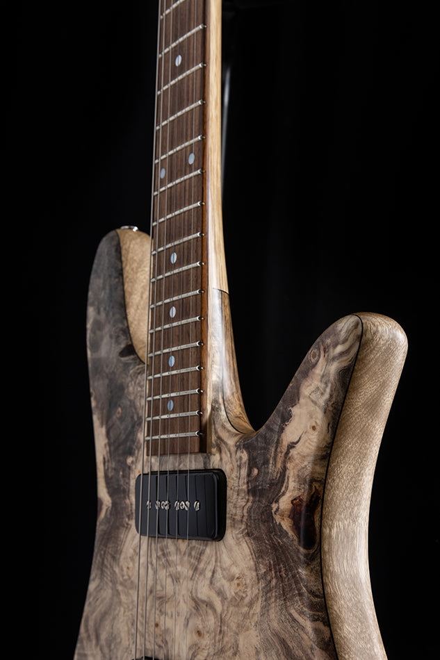 Used Fodera Monarch P90 Buckeye Burl