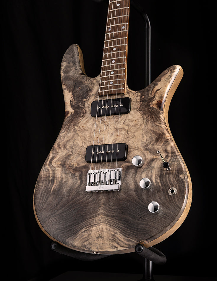 Used Fodera Monarch P90 Buckeye Burl