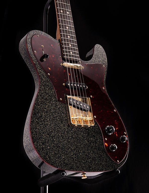 Fender Custom Shop Telecaster Deluxe Black Gold Sparkle Levi Perry Apprentice Built