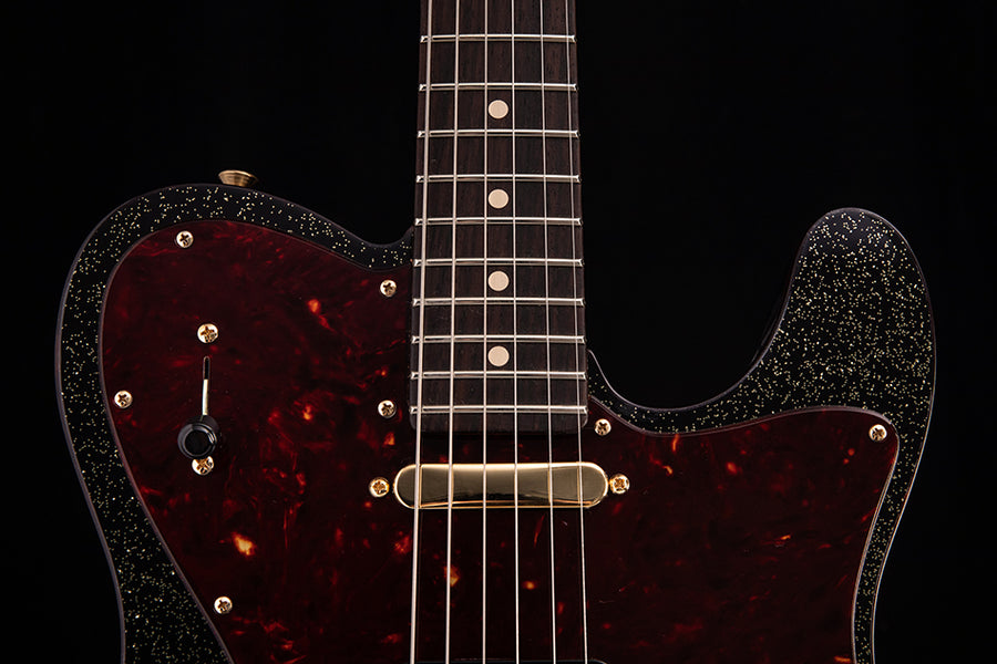 Fender Custom Shop Telecaster Deluxe Black Gold Sparkle Levi