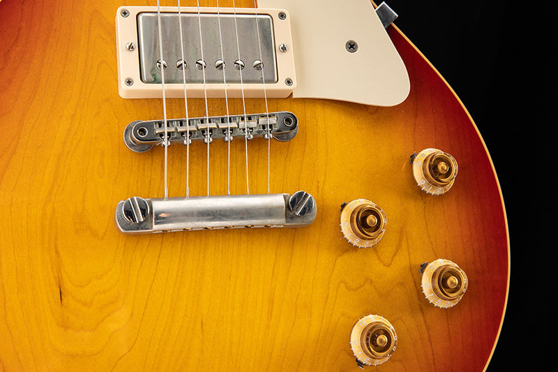 Used Gibson 1958 Reissue Les Paul Standard Plain Top VOS Cherry Sunburst