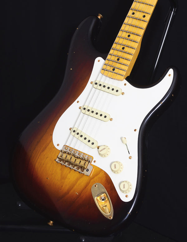 Used Fender Custom Shop 1957 Journeyman Relic Stratocaster Wide Fade 2 Tone Sunburst-Brian's Guitars