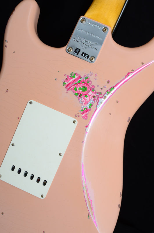 Fender Custom Shop 1969 Heavy Relic Stratocaster Aged Shell Pink Over Pink Paisley-Brian's Guitars