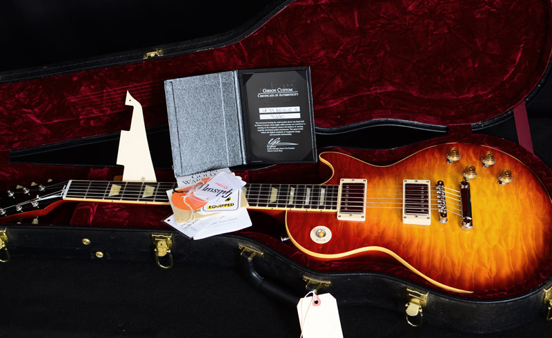 2011 Gibson Custom Shop Les Paul 1959 Reissue R9 7A Quilt Top Washed Cherry-Brian's Guitars