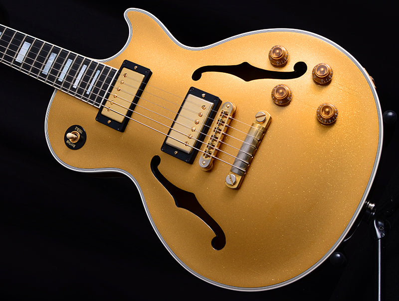 Used Gibson Custom Shop Les Paul Custom Florentine Gold Sparkle-Brian's Guitars