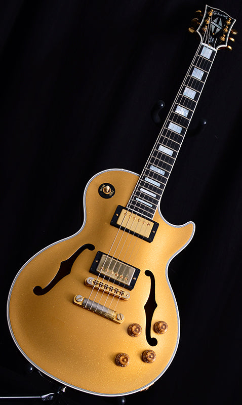 Used Gibson Custom Shop Les Paul Custom Florentine Gold Sparkle-Brian's Guitars