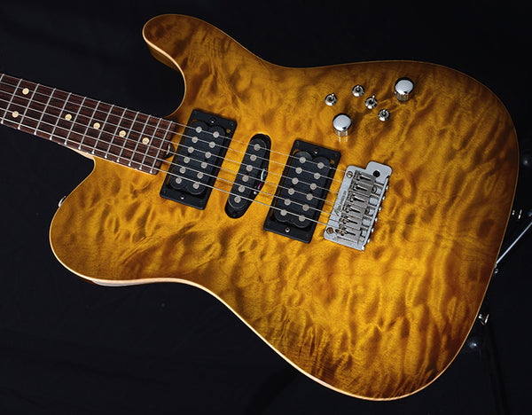 Used Tom Anderson Hollow T Drop Top Deep Tobacco Fade-Brian's Guitars