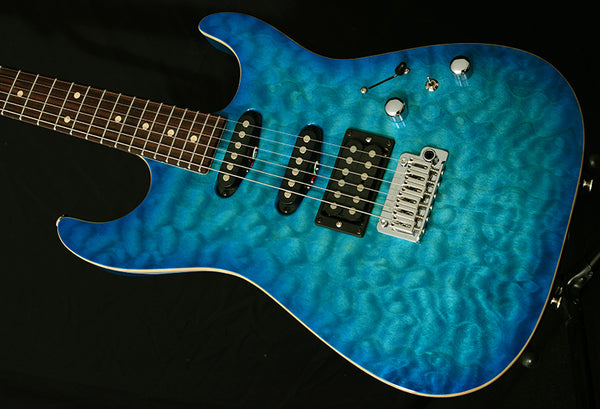 Tom Anderson Drop Top Bora Trans Blue Burst-Electric Guitars-Brian's Guitars