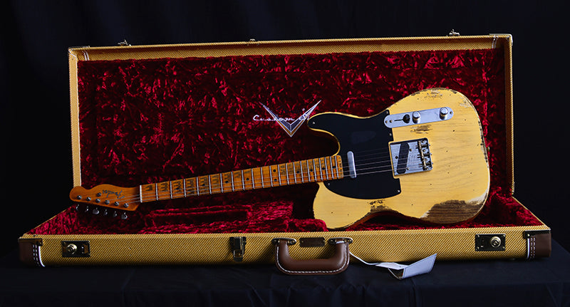 Used Fender Custom Shop '51 Nocaster Heavy Relic Faded Nocaster Blonde-Brian's Guitars