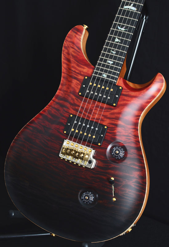 Paul Reed Smith Wood Library Custom 24 Satin Fire Red Black Fade-Brian's Guitars