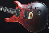 Paul Reed Smith Wood Library Custom 24 Satin Fire Red Black Fade-Brian's Guitars