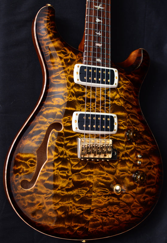 Paul Reed Smith Private Stock Custom 24 Signature Semi-Hollow Tiger Eye Smoked Burst-Brian's Guitars