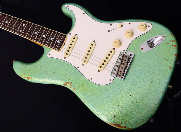 Fender Custom Shop '67 Stratocaster Relic NAMM Limited Surf Green Sparkle-Brian's Guitars