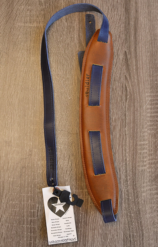 Souldier Saddle Strap Navy/Tan SSD0000NV02TN-Accessories-Brian's Guitars