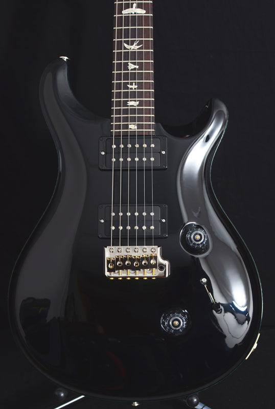 Paul Reed Smith Custom 24 Black With Whale Blue Binding-Brian's Guitars