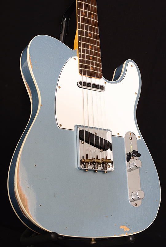 Fender Custom Shop 60's Relic Tele Custom 2018 NAMM Limited Edition Aged Blue Ice Metallic-Brian's Guitars