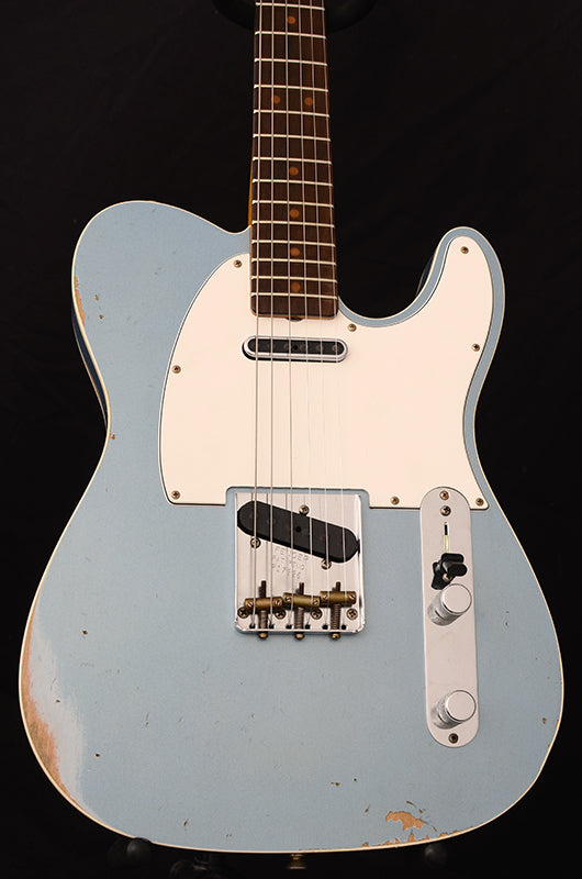 Fender Custom Shop 60's Relic Tele Custom 2018 NAMM Limited Edition Aged Blue Ice Metallic-Brian's Guitars