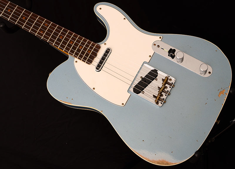 Fender Custom Shop 60's Relic Tele Custom 2018 NAMM Limited Edition Aged Blue Ice Metallic-Brian's Guitars