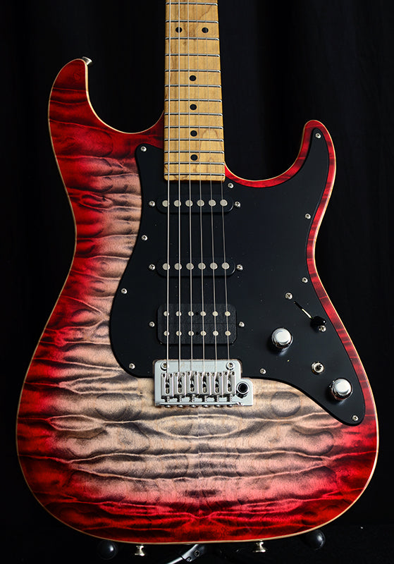 Used Tom Anderson Drop Top Classic Natural Black To Red Burst-Brian's Guitars