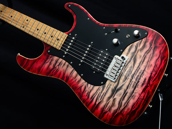 Used Tom Anderson Drop Top Classic Natural Black To Red Burst-Brian's Guitars