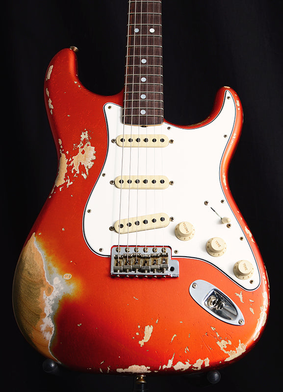 Fender Custom Shop 1969 Heavy Relic Stratocaster Candy Tangerine-Electric Guitars-Brian's Guitars