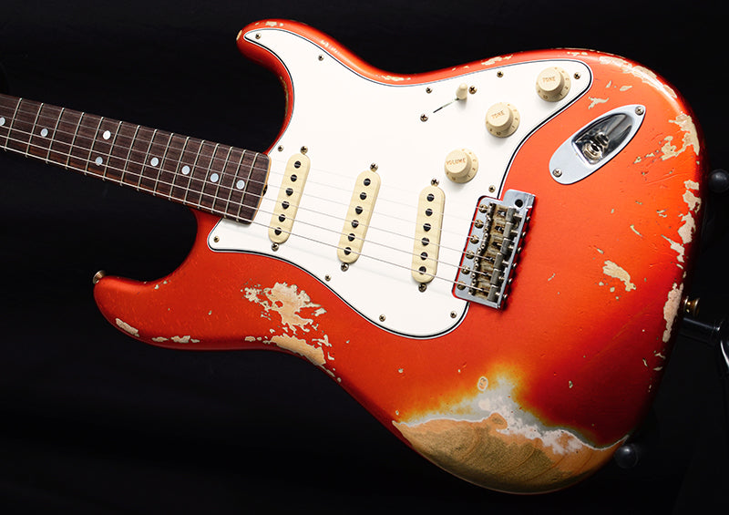 Fender Custom Shop 1969 Heavy Relic Stratocaster Candy Tangerine-Electric Guitars-Brian's Guitars