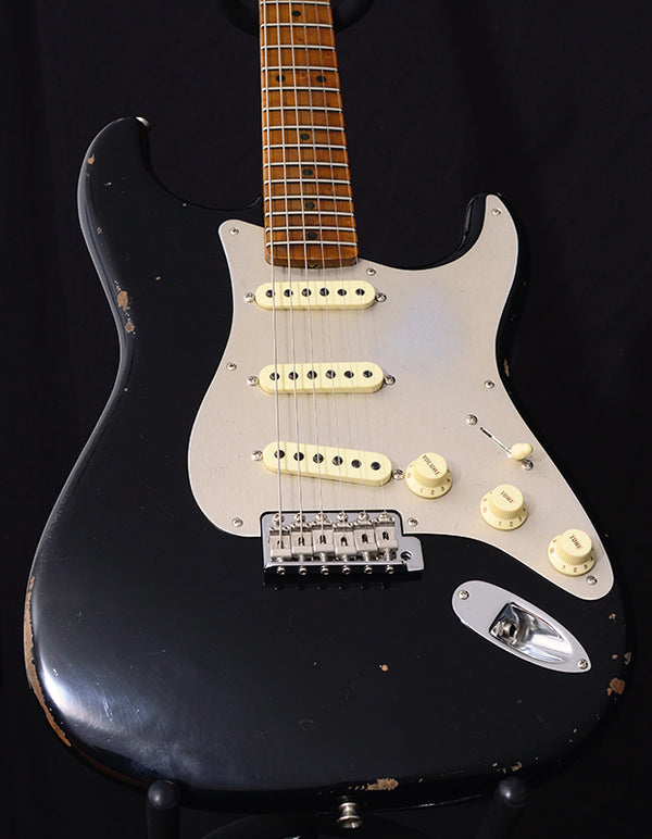 Fender Custom Shop '56 Roasted Strat Journeyman Relic Aged Black Limited Edition-Brian's Guitars