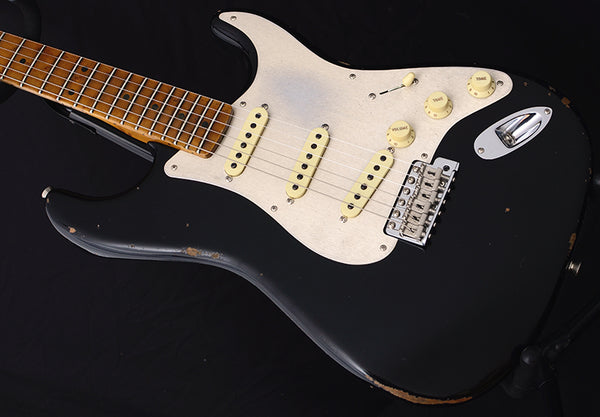 Fender Custom Shop '56 Roasted Strat Journeyman Relic Aged Black Limited Edition-Brian's Guitars