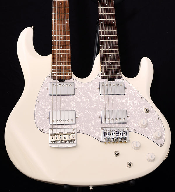 Used Ernie Ball Music Man Silhouette Double-Neck White-Brian's Guitars