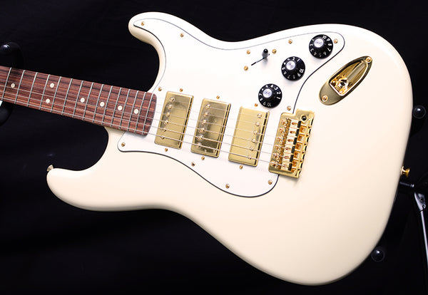 Fender Limited Mahogany Blacktop Stratocaster Olympic White-Brian's Guitars