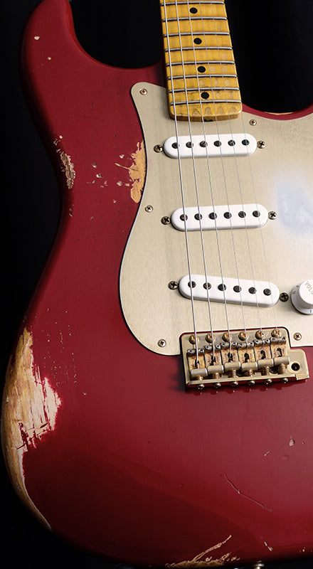Used Fender Custom Shop 1954 Heavy Relic Stratocaster Cimarron Red-Brian's Guitars