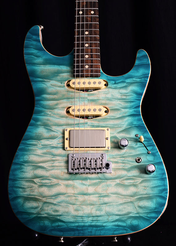 Tom Anderson Drop Top Shorty Natural Bora Blue Burst-Brian's Guitars