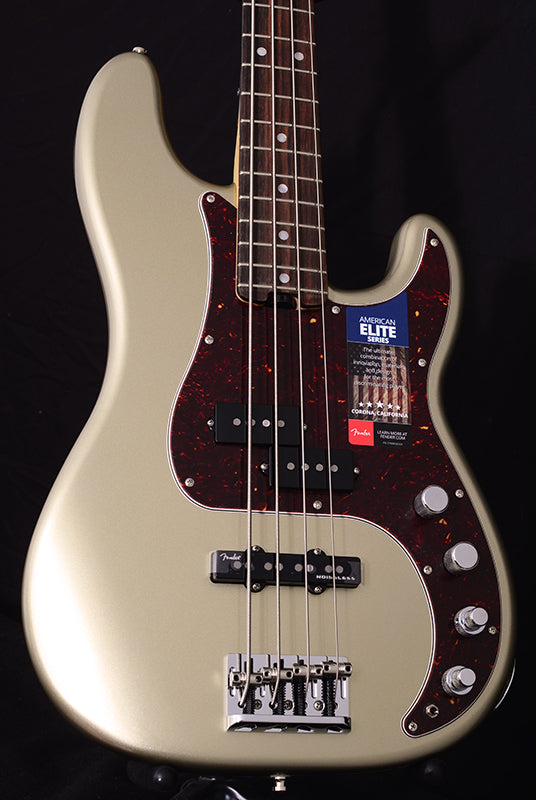 Fender American Elite Precision Bass Champagne-Brian's Guitars