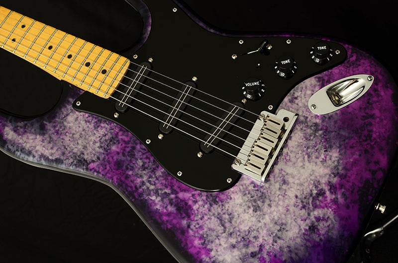 Used 1995 Fender Aluminum Stratocaster Limited Purple Marble-Brian's Guitars