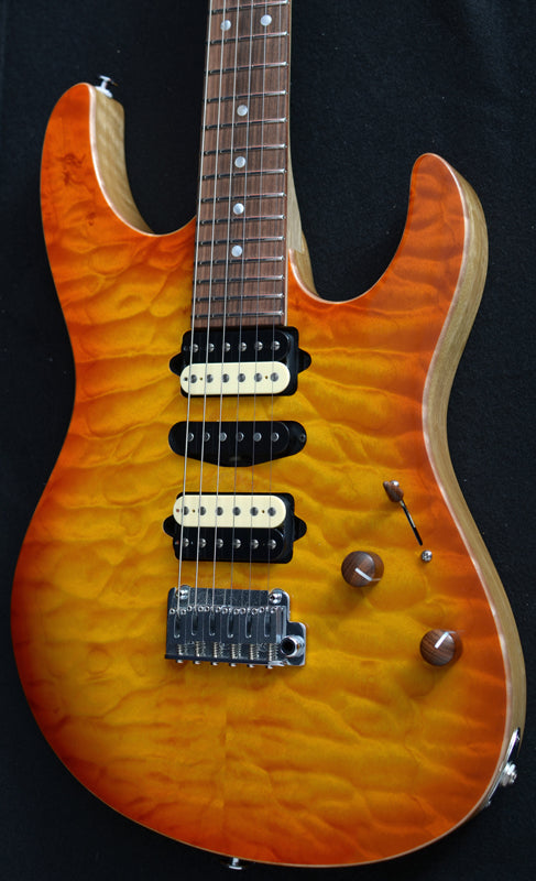 Used Suhr Modern Korina Quilt Limited Honey Amber Burst-Brian's Guitars