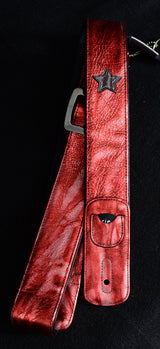 Orion Metal Fire Leather Guitar Strap-Brian's Guitars
