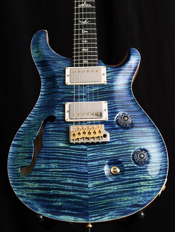 Used Paul Reed Smith Wood Library Custom 24 Semi-Hollow River Blue-Brian's Guitars